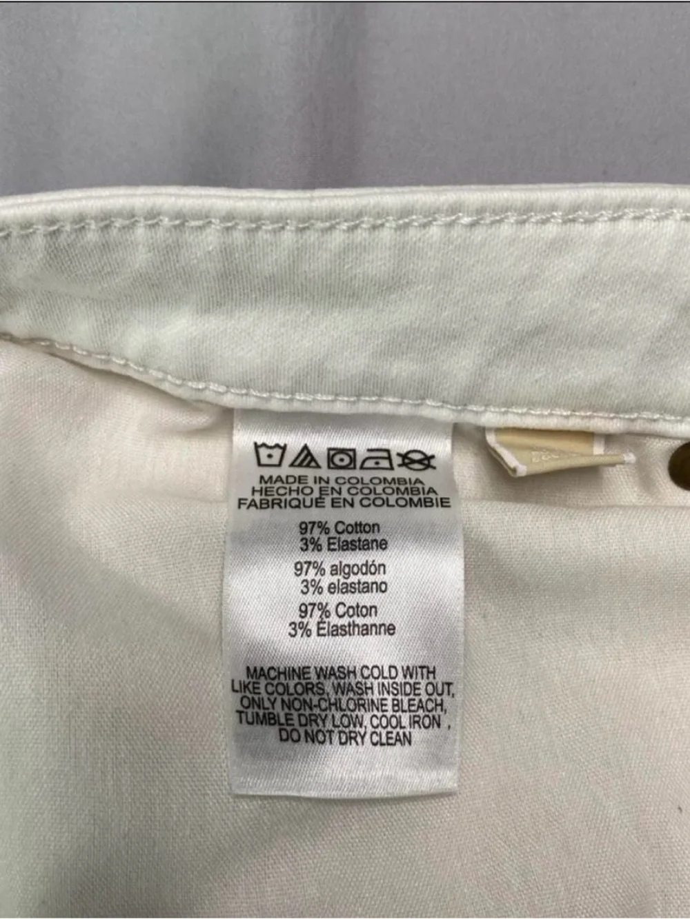 Michael Kors Cream/White Jeans with Logo Waistband